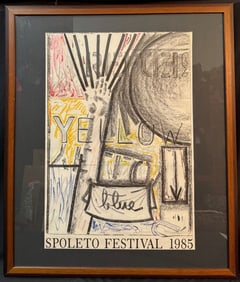 JASPER JOHNS (1930) SPOLETO FESTIVAL 1985 HAND SIGNED, 41.5IN x 49IN (105cm x 124cm)