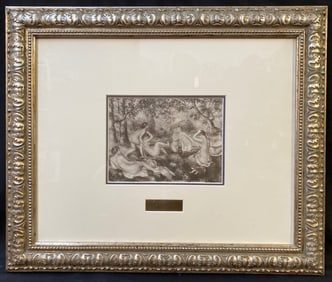 PIERRE AUGUSTE RENOIR (1841-1919) LIMITED EDITION GRAVURE TITLED BAIGNEUSES DANS LA FORET WITH COA,