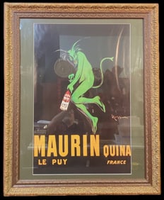 LEONETTO CAPPIELLO (1875-1942) MAURIN QUINA ADVERTISING POSTER WITH GREEN DEVIL, 32IN x 43IN (81cm x
