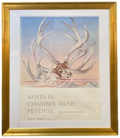 GEORGIA O’KEEFFE (1887-1986) LITHOGRAPH FOR THE SANTE FE CHAMBER MUSIC FESTIVAL, 33IN x 38IN (84cm