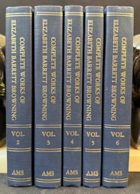 COMPLETE WORKS OF ELIZABETH BARRETT BROWNING, 5 VOLUMES, 1973