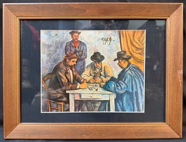 PAUL CEZANNE (1839-1906) LITHOGRAPH TITLED KARTENSPIELER, 12IN x 16.5IN (30cm x 42cm)