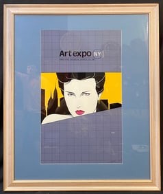 PATRICK NAGEL (1945-1984) ART EXPO NY, MIRAGE EDITION SERIGRAPH, 32IN x 38IN (81cm x 96cm)