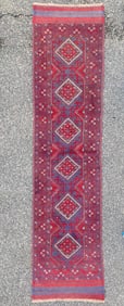TRIBAL MASHWANI HAND KNOTTED RUNNER, NEW, 2.0 x 8.1 (61cm x 246cm)