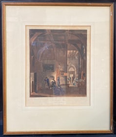 ORIGINAL ETCHING TITLED ANCIENT BELL TOWER, 1818, 16IN x 19IN (41cm x 48cm)