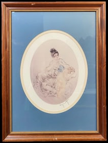 LOUIS ICART (1988-1950) LITHOGRAPH TITLED CLIPPED CUPIDS WINGS, 23.5IN x 31.5IN (60cm x 80cm)