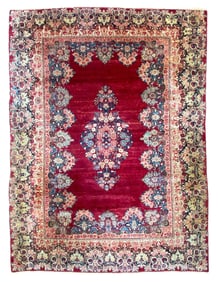 VINTAGE PERSIAN KERMAN HAND KNOTTED RUG, 8.8 x 11.9 (264cm x 358cm)