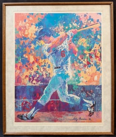 LEROY NEIMAN (1921-2012) LITHOGRAPH TITLED STEVE GARVEY, 26IN X 32IN (66cm x 81cm)