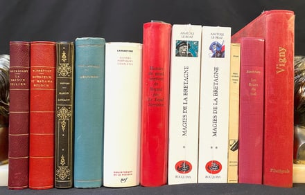 FRENCH LITERATURE BOOK SET, 11 VOLUMES