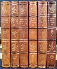 VARLDSKRIGET I BILD, 6 VOLUMES, 1940S