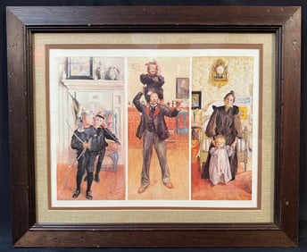 CARL LARSSON (1853-1919) LITHOGRAPH OF HIS FAMILY, 19.5IN x 23.5IN (50cm x 60cm)