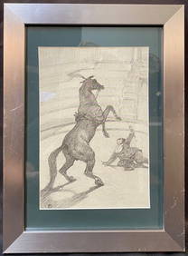 HENRI DE TOULOUSE-LAUTREC (1864-1901) LITHOGRAPH TITLED CHEVAL POINTANT, 11IN x 15IN (28cm x 38cm) (1 of 3)