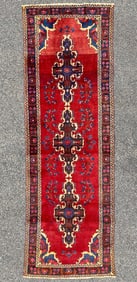 ANTIQUE PERSIAN LILIHAN HAND KNOTTED RUNNER, 3.4 x 10.2 (102cm x 310cm)