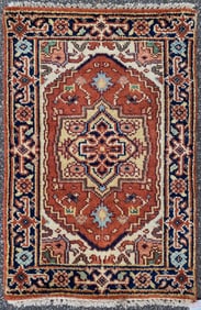 KAZAK HAND KNOTTED RUG, NEW – 2.1 x 3.1 (64cm x 94cm)