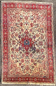 PERSIAN SAROUK HAND KNOTTED RUG, 4.4 x 6.8 (132cm x 203cm)
