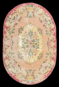 ANTIQUE HOOKED HAND KNOTTED RUG, 5.8 x 8.8 (173cm x 264cm)