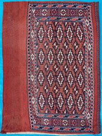 YOMUT TRADITIONAL TURKEMAN BAG, 2.7 x 3.6 (79cm x 107cm)