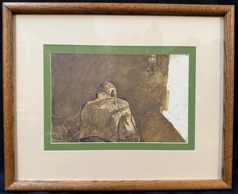 ANDREW WYETH (1948) ORIGINAL LITHOGRAPH TITLED SPRING SUN, 17IN x 21IN (43cm x 53cm)