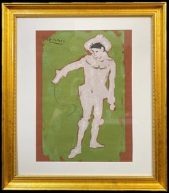 AFTER PABLO PICASSO (1881-1973) SILKSCREEN TITLED LE PETIT PiERROT, 24.5IN x 28.5IN (62cm x 72cm)