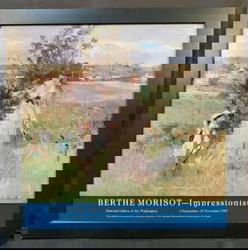 ORIGINAL BERTHE MORISOT (1841-1895) NATIONAL GALLERY OF ART EXHIBITION POSTER, 29.5IN x 29.5IN (75cm