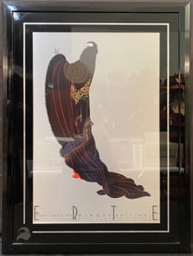 ROMAIN DE TIRTOFF, OR ERTE (1892-1990) LITHOGRAPH TITLED SOIREE, 29 IN x 41IN (74cm x 104cm)