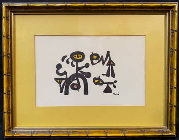 JOAN MIRO (1893-1983) ORIGINAL LIMITED-EDITION LITHOGRAPH, 14IN x 17.5IN (36cm x 44cm) (1 of 5)