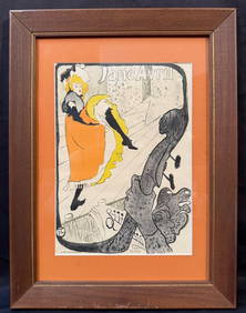 HENRI DE TOULOUSE-LAUTREC (1864-1901) ORIGINAL LITHOGRAPH TITLED JANE AVRIL, 12.5IN x 16.5IN (32cm x (1 of 7)