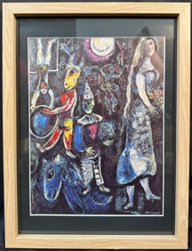 MARC CHAGALL (1887-1985) ORIGINAL LITHOGRAPH TITLED LE JEUX DU CIRQUE, 1969, 16IN x 20IN (41cm x