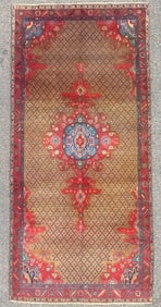 ANTIQUE PERSIAN KOLIAI HAND KNOTTED RUG, 5.0 x 10.4 (152cm x 315cm)
