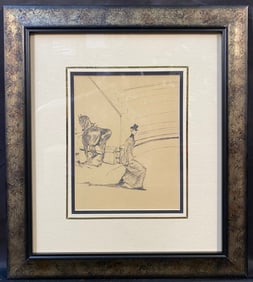 HENRI DE TOULOUSE-LAUTREC (1864-1901) LITHOGRAPH TITLED AU CIRQUE WITH COA, 16IN x 18IN (41cm x