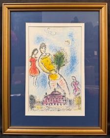 MARC CHAGALL (1887-1985) ORIGINAL LITHOGRAPH TITLED DANS LE CIEL DE L’OPERA, 1981, 16IN x 20IN