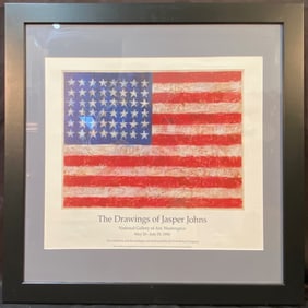 ORIGINAL JASPER JOHNS MUSEUM EXHIBITION POSTER, 1990, 29.5IN x 29.5IN (75cm x 75cm)