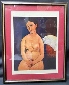 AMEDEO MODIGLIANI (1884-1920) LITHOGRAPH TITLED SEATED NUDE, 12IN x 15IN (30cm x 38cm)