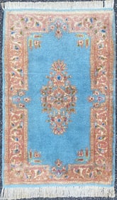PERSIAN KERMAN HAND KNOTTED RUG, 1.11 x 3.0 (58cm x 91cm)