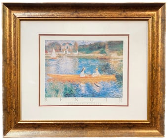 PIERRE AUGUSTE RENOIR (1841-1919) LITHOGRAPH TITLED THE SEINE AT ASNIERES, 14IN x 18IN (35.5cm x