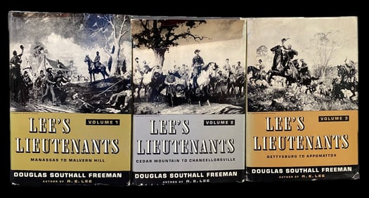 LEE’S LIEUTENANTS BY DOUGLAS SOUTHALL FREEMAN, 3 VOLUMES