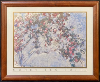CLAUDE MONET (1840-1926) LITHOGRAPH TITLED LES ROSES, 1974 – 18IN x 22IN (46cm x 56cm)