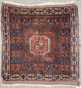 VINTAGE AFGHANI BALOUCH HAND KNOTTED RUG, 2.9 x 2.9 (84cm x 84cm)