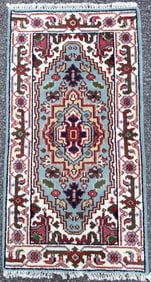 KAZAK HAND KNOTTED RUG, NEW, 2.0 x 4.0 (61cm x 122cm)