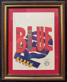 SAUL STEINBERG (1914-1999) ORIGINAL LITHOGRAPH TITLED COLORS, 12.5IN x 15.5IN (32cm x 39cm)