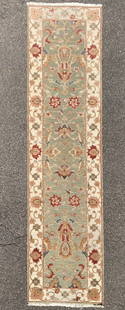 SOUMAK FLAT WEAVE HAND KNOTTED RUNNER, 2.6 x 10.0 (76cm x 305cm): Tribal Soumak flat weave runner was hand knotted in China of 100% natural wool and has perfect, flat weave wool piles and is in like new condition. Beautiful colors with excellent quality. No holes,