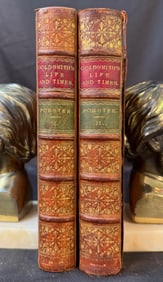 THE LIFE AND TIMES OF OLIVER GOLDSMITH BY JOHN FORSTER, 2 VOLUMES, 1877