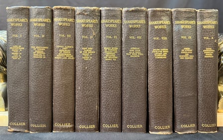 THE WORKS OF WILLIAM SHAKESPEARE, 9 VOLUMES, 1912