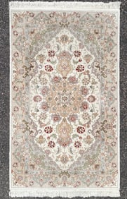 TABRIZ HAND KNOTTED RUG, 3.1 x 5.4 (94cm x 163cm
