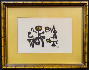 JOAN MIRO (1893-1983) ORIGINAL LIMITED-EDITION LITHOGRAPH, 14IN x 17.5IN (36cm x 44cm)