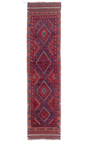 TRIBAL MASHWANI HAND KNOTTED RUNNER, NEW, 2.0 x 8.4 (61cm x 254cm)