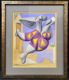 AFTER PABLO PICASSO (1881-1973) LITHOGRAPH TITLED BATHER WITH BEACHBALL, 22IN x 26IN (56cm x 66cm)