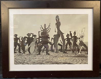 ALEXANDER CALDER (1898-1976) PRINT TITLED CRAGS AND CRITTERS, 21.5IN x 27.5IN (55cm x 70cm): Alexander Calder (1898-1976) print titled Crags and Critters. Published in January 1975 for the Calder exhibition of his Crags and Critters sculptures at the Galerie Maeght. This piece was produced in