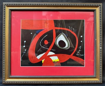 JOAN MIRO (1893-1983) ORIGINAL LIMITED-EDITION LITHOGRAPH TITLED TETE, 12.5IN x 15.5IN (32cm x 39cm)