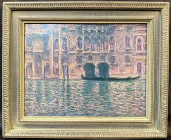 CLAUDE MONET (1840-1926) PRINT ON BOARD TITLED PALAZZO DA MULA, 11.5IN x 14IN (29cm x 36cm)
